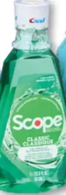 Familiprix Crest Scope Classic original mint mouthwash 1L offer