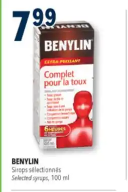 Familiprix BENYLIN, Selected syrups offer