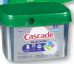 Familiprix Cascade Platinum Actionpacs dishwasher detergent offer