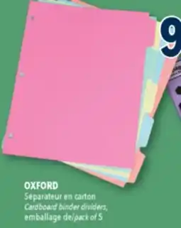 Familiprix OXFORD Cardboard binder dividers offer
