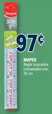 Familiprix MAPED Unbreakable ruler, 30cm offer