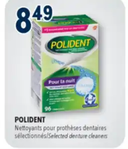 Familiprix Polident overnight antibacterial denture cleanser tablets 96un offer