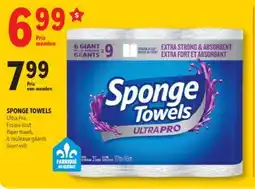 Familiprix SPONGE TOWELS Paper towels 6 Giant rolls offer