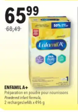 Familiprix Enfamil A+ eco-value pack refills milk-based infant formula 2un offer