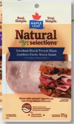 IGA MAPLE LEAF NATURAL SELECTIONS SHAVED OR SLICED DELI MEAT, OR GERMAN SALAMI DRY SUMMER SAUSAGE offer