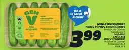 IGA ORGANIC SEEDLESS MINI CUCUMBERS offer