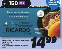 IGA RICARDO FROZEN WAGYU BEEF BURGERS offer