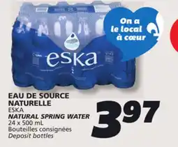 IGA ESKA NATURAL SPRING WATER offer