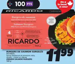 IGA RICARDO FROZEN SALMON BURGERS offer