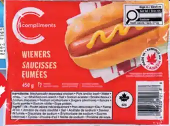 IGA COMPLIMENTS WIENERS offer