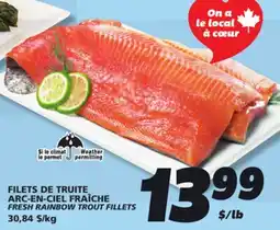 IGA FRESH RAINBOW TROUT FILLETS offer