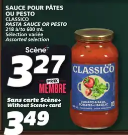 IGA CLASSICO PASTA SAUCE OR PESTO offer