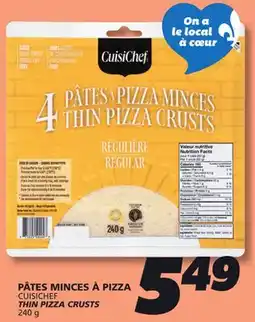IGA CUISICHEF THIN PIZZA CRUSTS offer