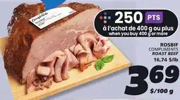 IGA COMPLIMENTS ROAST BEEF offer