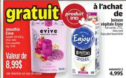 Metro À L'ACHAT DE BOISSON VÉGÉTALE ENJOY | ENJOY PLANT-BASED DRINK offer