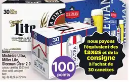 Metro BIÈRE MICHELOB ULTRA, MILLER LITE, SLEEMAN CLEAR 2.0 | BEER offer