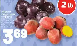 Metro BETTERAVES ROUGES, JAUNES OU CHIOGGIA | RED, YELLOW OR CHIOGGIA BEETS offer