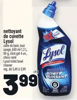 Metro NETTOYANT DE CUVETTE LYSOL | LYSOL TOILET BOWL CLEANER offer