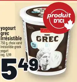 Metro YOGOURT GREC IRRÉSISTIBLE | IRRÉSISTIBLE GREEK YOGURT offer