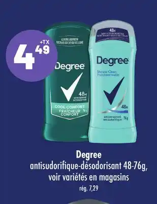 Metro DEGREE ANTISUDORIFIQUE-DÉSODORISANT offer