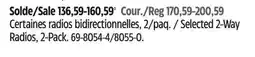 Canadian Tire Selected 2-Way Radios, 2-Pack offer