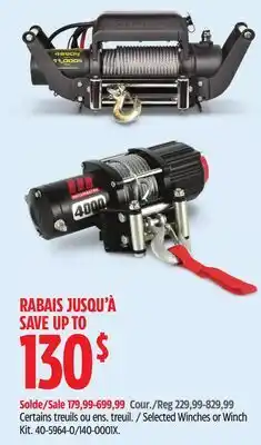 Canadian Tire champion Selected Winches or Winch Kit offer