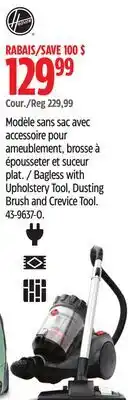 Canadian Tire Hoover Bagless with Upholstery Tool offer