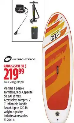 Canadian Tire 9´ Inflatable Paddle Board offer