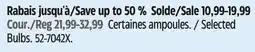 Canadian Tire Selected Bulbs offer