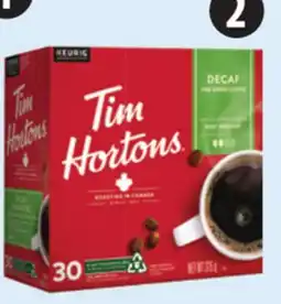 Canadian Tire Selected Tim Hortons Coffee or Tea K-Cup Pods offer