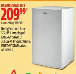 Canadian Tire MASTER Chef 3.3 Cu-Ft Fridge offer