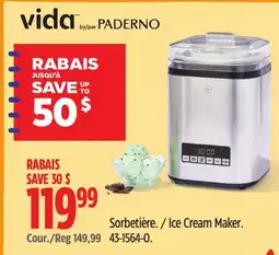Canadian Tire Vida by PADERNO Ice Cream Maker offer
