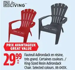 Canadian Tire King-Sized Resin Adirondack Chair offer