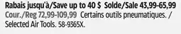 Canadian Tire MAXIMUM Selected Air Tools offer