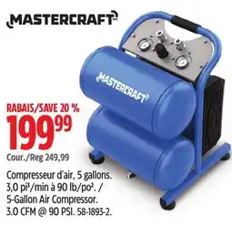 Canadian Tire Mastercraft 5-Gallon Air Compressor offer