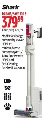 Canadian Tire Shark Auto-Empty with HEPA and elf-Cleaning Brushroll offer