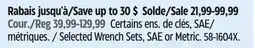Canadian Tire Selected Wrench Sets, SAE or Metric offer