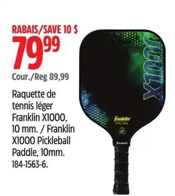 Canadian Tire Franklin X1000 Pickleball Paddle, 10mm offer