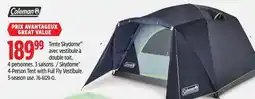 Canadian Tire Skydome 4-Person Tent with Full Fly Vestibule offer