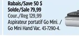 Canadian Tire Tineco Go Mini Hand Vac offer