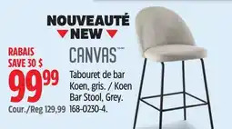 Canadian Tire Canvas Tabouret de bar Koen, gris offer