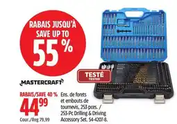 Canadian Tire Mastercraft 253-Pc Drilling & Driving Accessory Set offer