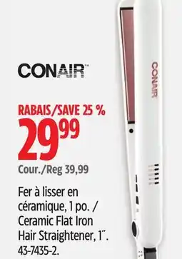 Canadian Tire Ceramic Flat Iron Hair Straightener offer