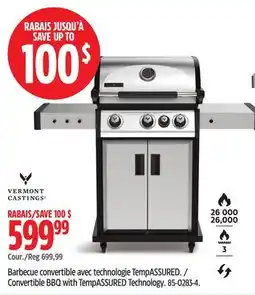 Canadian Tire Convertible BBQ with TempASSURED Technology offer