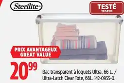 Canadian Tire Ultra-Latch Clear Tote offer