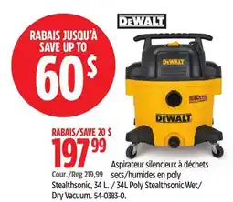 Canadian Tire Dewalt 34L Poly Stealthsonic Wet offer