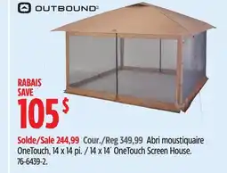 Canadian Tire Outbound Abri moustiquaire OneTouch, 14 x 14pi offer
