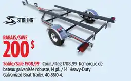 Canadian Tire Stirling Heavy-Duty Galvanized Boat Trailer offer