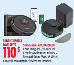 Canadian Tire Shark Selected Robot Vacs offer