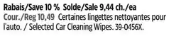 Canadian Tire Armor Selected Car Cleaning Wipes offer